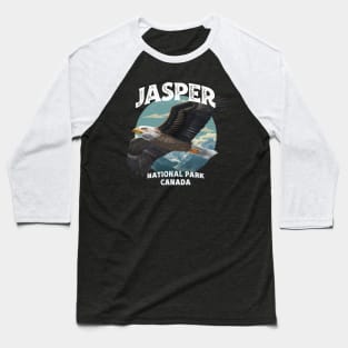 Jasper National Park Bold Eagle Vintage Look Baseball T-Shirt